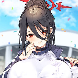 This is a pixiv picture whose title is 体操着助かる.