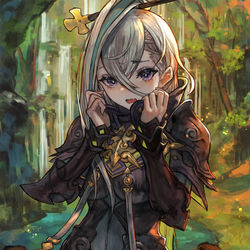This is a pixiv picture whose title is 褒めて欲しい呼延灼ちゃん.