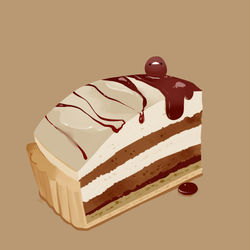 This is a pixiv picture whose title is 溢れチョコのタルト.