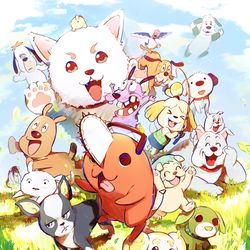 This is a pixiv picture whose title is イッヌがいっぱい.