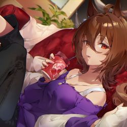 This is a pixiv picture whose title is 部屋タキオン.