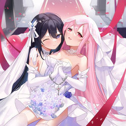 This is a pixiv picture whose title is 新婚.