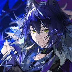 This is a pixiv picture whose title is 伺夜.