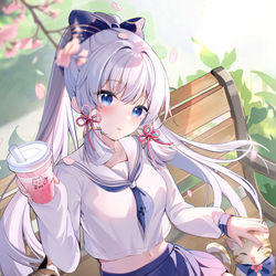 This is a pixiv picture whose title is 更新~绫华妹妹~.