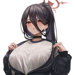 This is a pixiv picture whose title is 「…」.