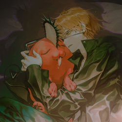 This is a pixiv picture whose title is denji.