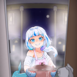 This is a pixiv picture whose title is #holoctober Day 24 🎃🍳🦈.