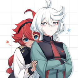 This is a pixiv picture whose title is 【水星の魔女】スレッタとミオリネ.