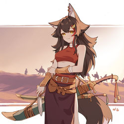 This is a pixiv picture whose title is Ookami Mio.