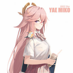 This is a pixiv picture whose title is 八重神子.