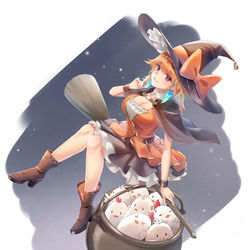This is a pixiv picture whose title is Trick or Chick!.