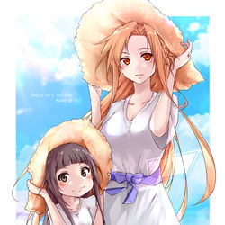 This is a pixiv picture whose title is 『Asuna & Yui』.