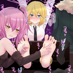 This is a pixiv picture whose title is カレラ足枷くすぐり.