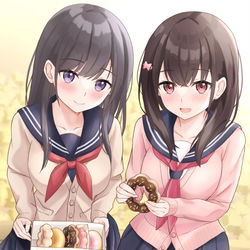 This is a pixiv picture whose title is 「どれがいい？🍩」.