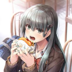 This is a pixiv picture whose title is いっぱい食べる君が好き.