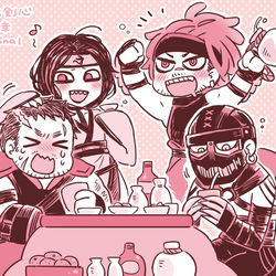 This is a pixiv picture whose title is 縁軍団の飲み会.