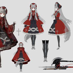 This is a pixiv picture whose title is 「オリジナル」キャラクターデザイン.