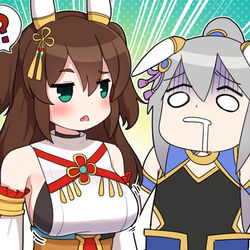 This is a pixiv picture whose title is 見せつけられるタマちゃん.
