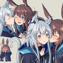 This is a pixiv picture whose title is Amiya & Rosmontis.