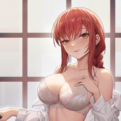 This is a pixiv picture whose title is 【チェンソーマン】マキマ.