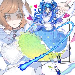 This is a pixiv picture whose title is 【メイド週間】ブルーエンジェル・財前葵.