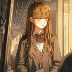 This is a pixiv picture whose title is 地下鉄.