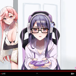 This is a pixiv picture whose title is 配信事故.