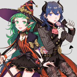 This is a pixiv picture whose title is ハロウィンソティス&べレス.