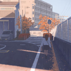 This is a pixiv picture whose title is さつまいものお菓子を買って帰る.