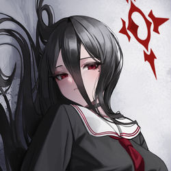 This is a pixiv picture whose title is 羽川ハスミ.