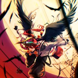 This is a pixiv picture whose title is ハロウィン鴉天狗.