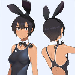This is a pixiv picture whose title is 水泳部バニー.
