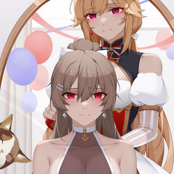 This is a pixiv picture whose title is 姐妹俩.