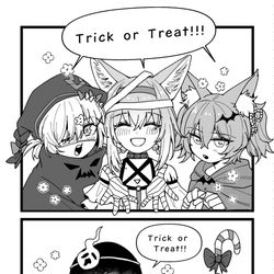 This is a pixiv picture whose title is Trick or Treat.