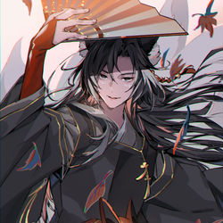 This is a pixiv picture whose title is 🦊.