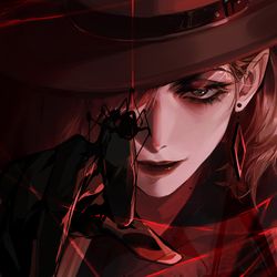 This is a pixiv picture whose title is 阴影里的蜘蛛.