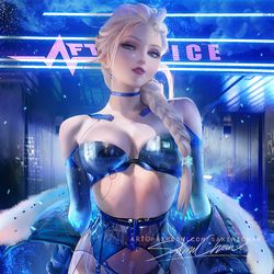 This is a pixiv picture whose title is サイバー　アイスCyber Ice  赛博朋克冰.