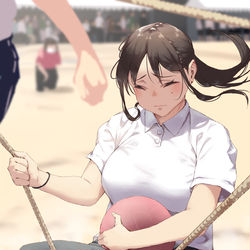 This is a pixiv picture whose title is 運ばれ役で必死な先生.