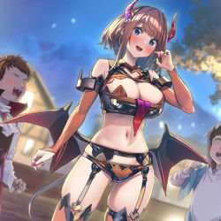 This is a pixiv picture whose title is ハロウィンが盛り上がるよう頼まれた一夜ちゃん.