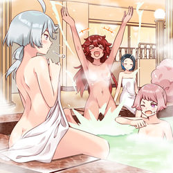 This is a pixiv picture whose title is 水星の魔女ガールズでお風呂。.