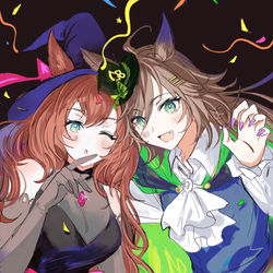 This is a pixiv picture whose title is 🎃シービーさんとマルゼンさん.