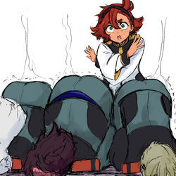 This is a pixiv picture whose title is ３人をわからスレッタ.
