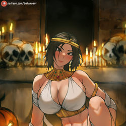 This is a pixiv picture whose title is Lara Croft.