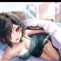 This is a pixiv picture whose title is 一限がある朝、最強の敵.