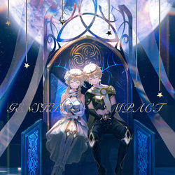 This is a pixiv picture whose title is Genshin Impact  Art Book.