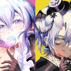 This is a pixiv picture whose title is トリックオアトリート.