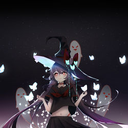 This is a pixiv picture whose title is Happy Halloween HuTao.