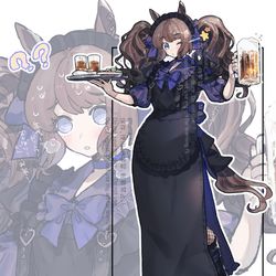 This is a pixiv picture whose title is 【メイド週間】トーセンジョーダン.