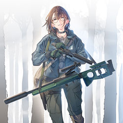 This is a pixiv picture whose title is Sniper×Girl.
