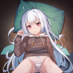 This is a pixiv picture whose title is 下半身ブリッジアナちゃん.